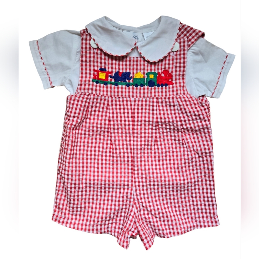 Vintage 1990s Y2K Michael James primary colors plaid 2-piece set NWT